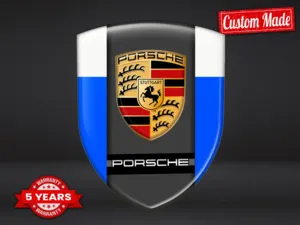 Porsche Autocollants Logo Vinyle Résistants Universel Qualité